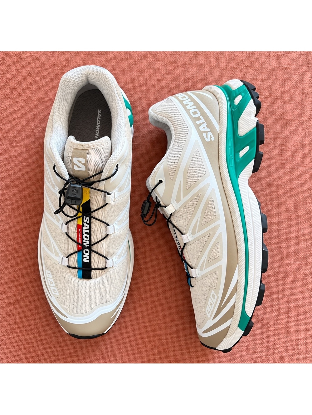 Salomon Xt-6 Rainy Day Chinchilla Dynasty Green White Men’s 9.5 Women’s 10.5